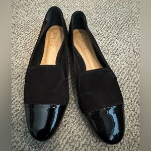 SCHUTZ Black Patent Leather Loafers